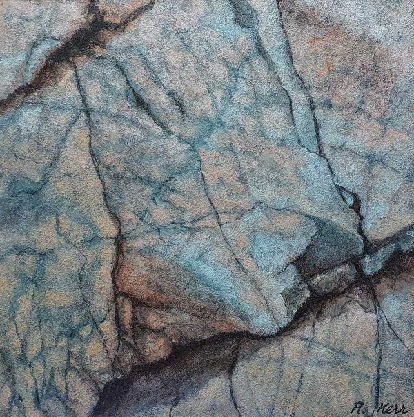 'Blue Cracked Rock' - Rachel Kerr Fine Art Dublin Ireland