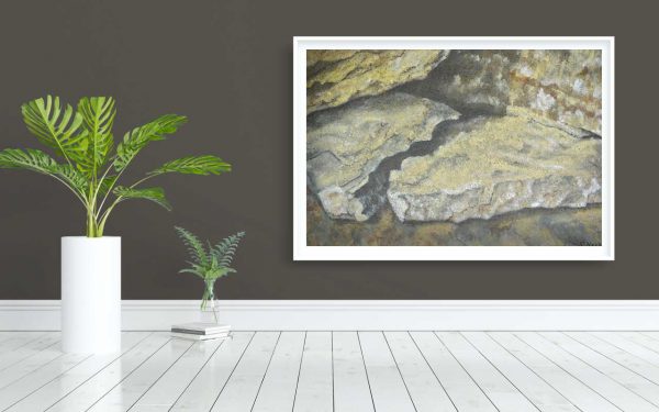 "Cracked Rock" - painting in situ